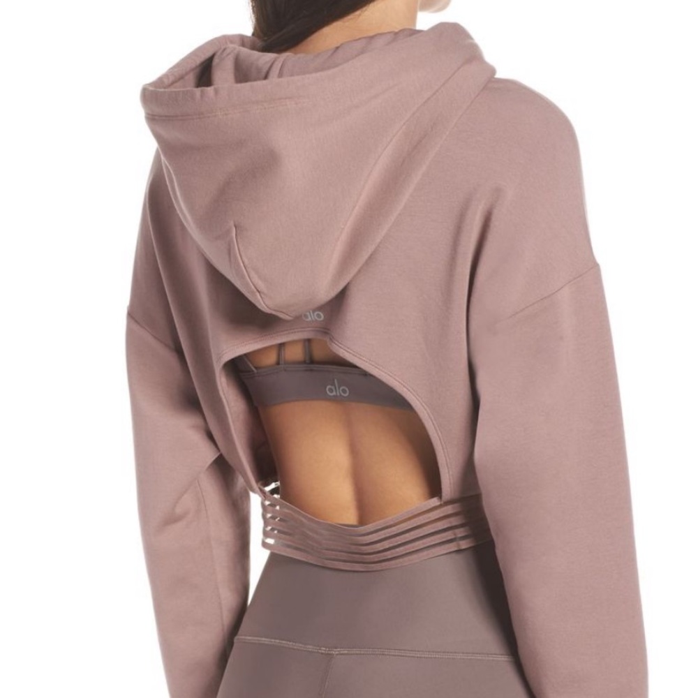 Alo Yoga K-O Hoodie in Smoky Quartz Size X-small